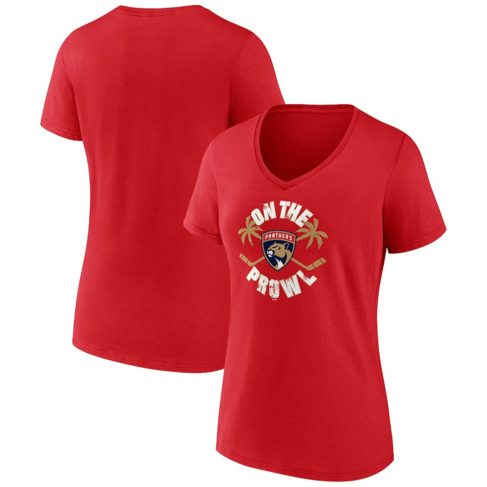 Florida Panthers Women's Active Edge V-Neck T-Shirt Red