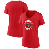 Florida Panthers Women's Active Edge V-Neck T-Shirt Red