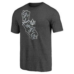 Los Angeles Kings Shoot to Score Tri-Blend T-Shirt Charcoal