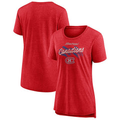 Montreal Canadiens Women's Hit the Ice Tri-Blend T-Shirt Red
