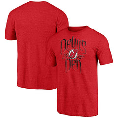 New Jersey Devils Shoot to Score Tri-Blend T-Shirt Red
