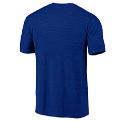 New York Islanders Distressed Logo Tri-Blend T-Shirt Royal
