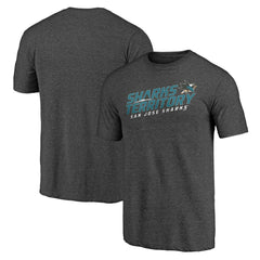 San Jose Sharks Shoot to Score Tri-Blend T-Shirt Charcoal