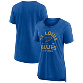 St. Louis Blues Women's Vintage Arch Tri-Blend T-Shirt Blue