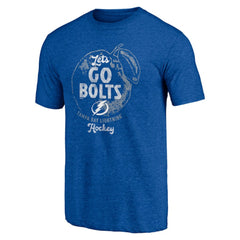 Tampa Bay Lightning Shoot to Score Tri-Blend T-Shirt Blue