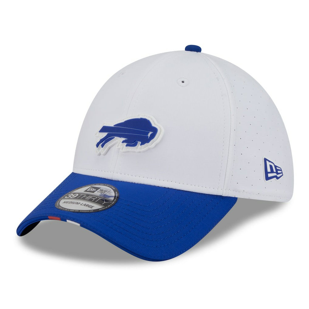 Buffalo Bills New Era 2025 NFL Training Camp 39THIRTY Flex Hat - White/Royal on sale