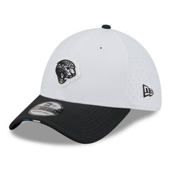 Jacksonville Jaguars New Era 2025 NFL Training Camp Throwback Logo 39THIRTY Flex Hat - White/Black online