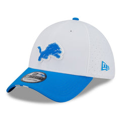 Detroit Lions New Era 2025 NFL Training Camp 39THIRTY Flex Hat - White/Blue discount