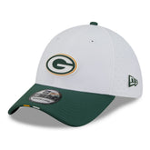 Green Bay Packers New Era 2025 NFL Training Camp 39THIRTY Flex Hat - White/Green sale
