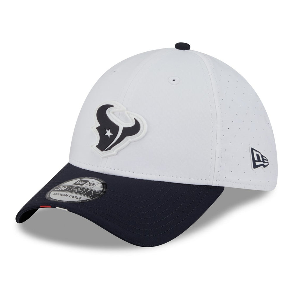 Houston Texans New Era 2025 NFL Training Camp 39THIRTY Flex Hat - White/Navy outlet
