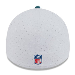 Philadelphia Eagles New Era 2025 NFL Training Camp 39THIRTY Flex Hat - White/Midnight Green online