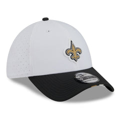 New Orleans Saints New Era 2025 NFL Training Camp 39THIRTY Flex Hat - White/Black sale