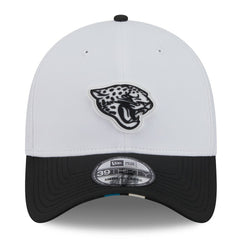 Jacksonville Jaguars New Era 2025 NFL Training Camp 39THIRTY Flex Hat - White/Black outlet