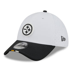 Pittsburgh Steelers New Era 2025 NFL Training Camp 39THIRTY Flex Hat - White/Black outlet