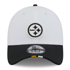 Pittsburgh Steelers New Era 2025 NFL Training Camp 39THIRTY Flex Hat - White/Black outlet