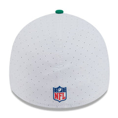 Philadelphia Eagles New Era 2025 NFL Training Camp Throwback Logo 39THIRTY Flex Hat - White/Kelly Green cheap