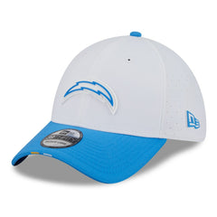 Los Angeles Chargers New Era 2025 NFL Training Camp 39THIRTY Flex Hat - White/Powder Blue discount