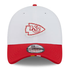 Kansas City Chiefs New Era 2025 NFL Training Camp 39THIRTY Flex Hat - White/Red for sale