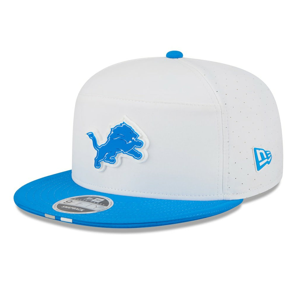 Detroit Lions New Era 2025 NFL Training Camp Split Panel 9FIFTY Snapback Hat - White/Blue cheap