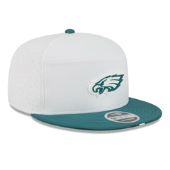 Philadelphia Eagles New Era 2025 NFL Training Camp Split Panel 9FIFTY Snapback Hat - White/Midnight Green discount
