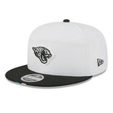 Jacksonville Jaguars New Era 2025 NFL Training Camp Split Panel 9FIFTY Snapback Hat - White/Black for sale