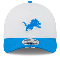 Detroit Lions New Era 2025 NFL Training Camp A-Frame 9FORTY Adjustable Hat - White/Blue on sale