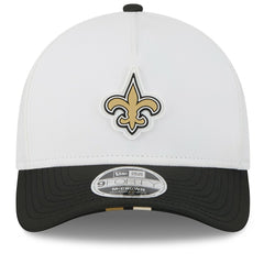 New Orleans Saints New Era 2025 NFL Training Camp A-Frame 9FORTY Adjustable Hat - White/Black on sale