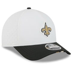 New Orleans Saints New Era 2025 NFL Training Camp A-Frame 9FORTY Adjustable Hat - White/Black on sale