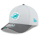 Miami Dolphins New Era 2025 NFL Training Camp A-Frame 9FORTY Adjustable Hat - Gray/Graphite on sale