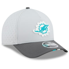 Miami Dolphins New Era 2025 NFL Training Camp A-Frame 9FORTY Adjustable Hat - Gray/Graphite on sale
