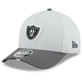 Las Vegas Raiders New Era 2025 NFL Training Camp A-Frame 9FORTY Adjustable Hat - Gray/Graphite on sale