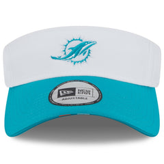 Miami Dolphins New Era 2025 NFL Training Camp Adjustable Visor - White/Aqua cheap