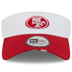 San Francisco 49ers New Era 2025 NFL Training Camp Adjustable Visor - White/Scarlet on sale