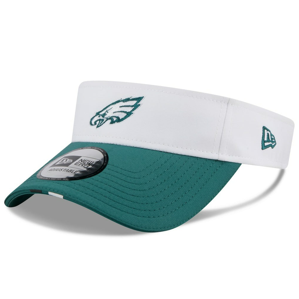 Philadelphia Eagles New Era 2025 NFL Training Camp Adjustable Visor - White/Midnight Green online