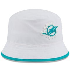 Miami Dolphins New Era 2025 NFL Training Camp Stretch Bucket Hat - White cheap