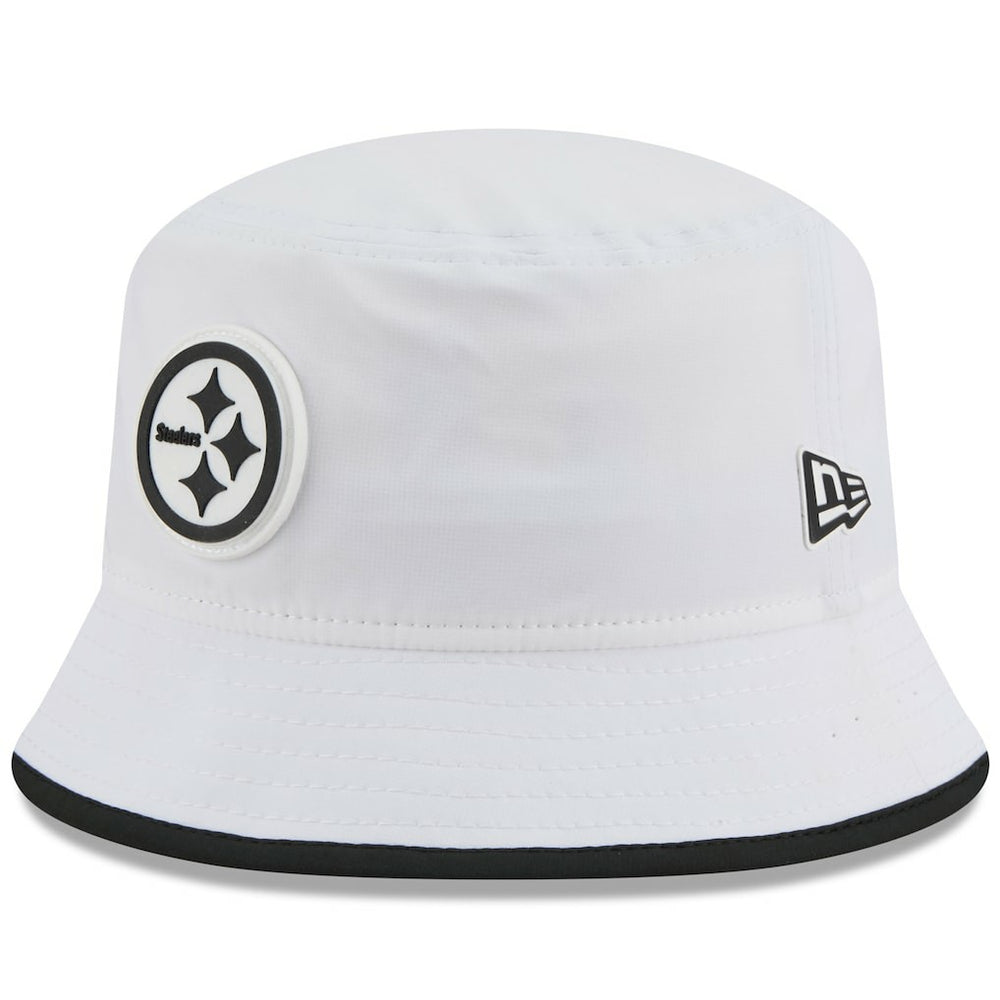 Pittsburgh Steelers New Era 2025 NFL Training Camp Stretch Bucket Hat - White on sale