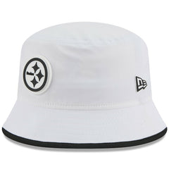 Pittsburgh Steelers New Era 2025 NFL Training Camp Stretch Bucket Hat - White on sale