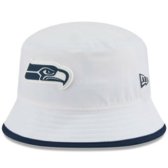 Seattle Seahawks New Era 2025 NFL Training Camp Stretch Bucket Hat - White sale
