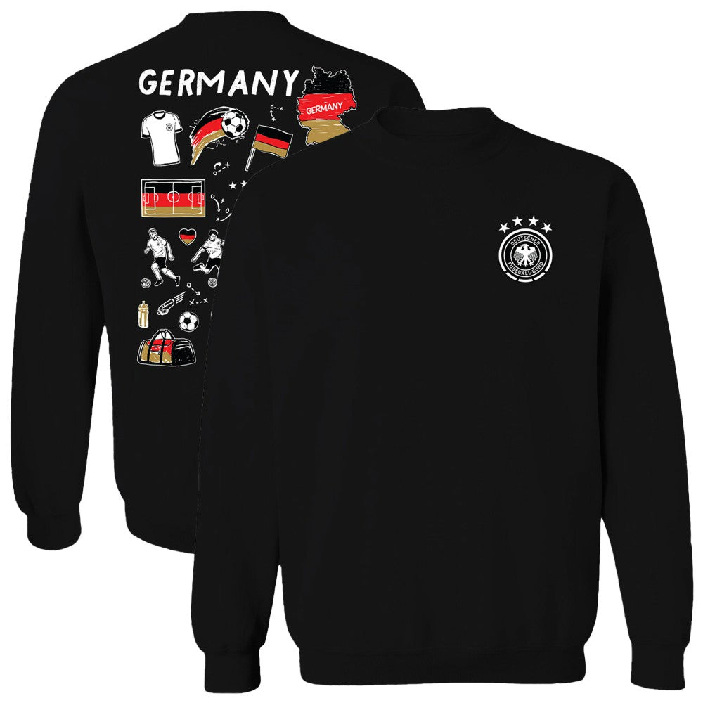 Germany National Team Vive La Fete Women's Impressions Artwork Pullover Sweatshirt - Black cheap