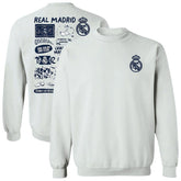 Real Madrid Vive La Fete Women's Impressions Artwork Pullover Sweatshirt - White on sale