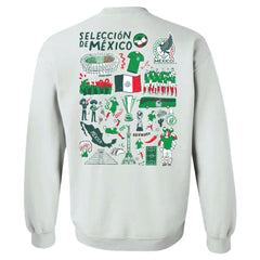 Mexico National Team Vive La Fete Women's Impressions Artwork Pullover Sweatshirt - White shop
