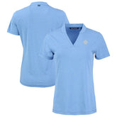 Chicago Cubs Cutter & Buck Forge Heathered Stretch Blade Top - Heather Powder Blue