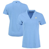 Milwaukee Brewers Cutter & Buck Forge Heathered Stretch Blade Top - Heather Powder Blue