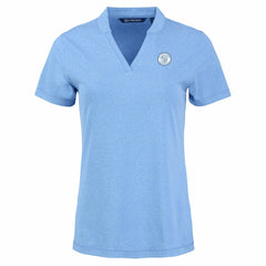 Milwaukee Brewers Cutter & Buck Forge Heathered Stretch Blade Top - Heather Powder Blue