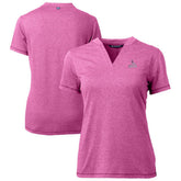 St. Louis Cardinals Cutter & Buck Forge Heathered Stretch Blade Top - Light Pink