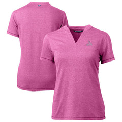 St. Louis Cardinals Cutter & Buck Forge Heathered Stretch Blade Top - Light Pink