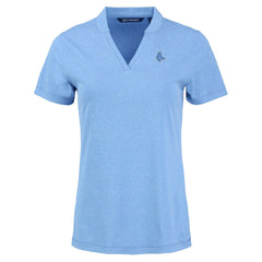 Boston Red Sox Cutter & Buck Forge Heathered Stretch Blade Top - Heather Powder Blue