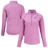Washington Nationals Cutter & Buck Women's Peshastin Eco Fleece Recycled Half-Zip Jacket - Heather Light Pink