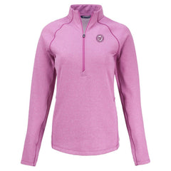 Washington Nationals Cutter & Buck Women's Peshastin Eco Fleece Recycled Half-Zip Jacket - Heather Light Pink