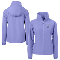 New York Mets Cutter & Buck Women's Charter Eco Recycled Full-Zip Jacket - Lavender